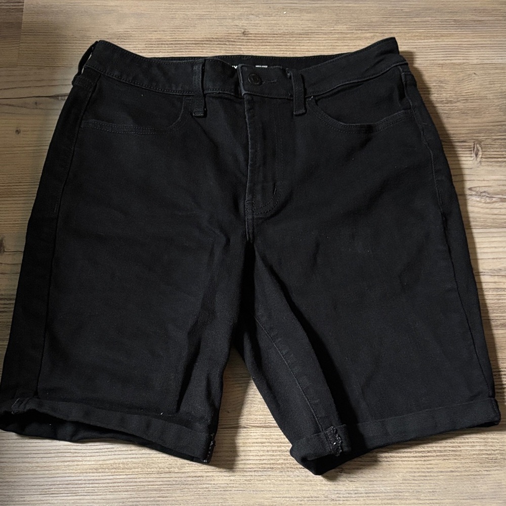 Black Jean Shorts